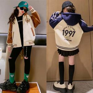 [삐삐네옷가게]여아 주니어 봄 가을 프리티 후드 야구점퍼 초등학생 아우터 단품