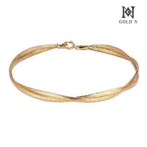 [골드앤][당일출고]골드앤 14K 이태리 트윈 레이어드 팔찌