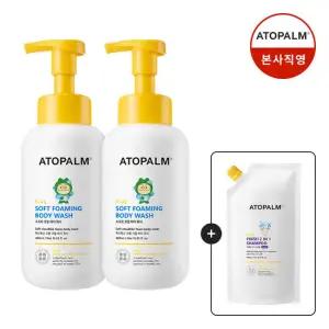 [아토팜] 키즈 소프트 포밍 바디워시 460mlX2 (증정) 2in1샴푸 400ml(리필) 3/3~3/9