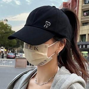 여자 캡모자 야구모자 캐주얼 볼캡 데일리 똥머리 포니테일