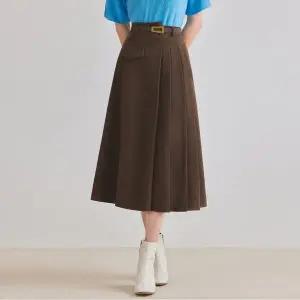 [포커스](팩토리스토어 강남점)벨트셋언발플리츠미디스커트_PBBF3W3SK8161