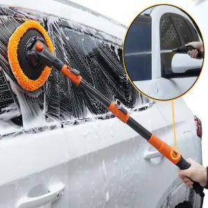 봉걸레 부드러운 스펀지 차량용 밀대 차걸레 세차봉 걸레봉 브러쉬 호스연결 분사기 사용가능