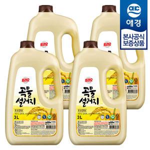 [애경] 트리오 곡물설거지 우리현미 주방세제 3L x4개
