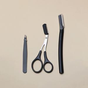 눈썹 정리 칼 3종세트 핀셋 눈썹가위 숱정리 트리머