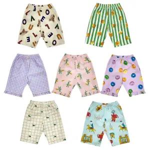 아동 유아 봄 여름 면소재 잠옷 바지 7부 파자마 팬츠