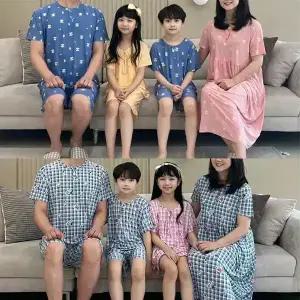 빅사이즈 냉감세트 여름잠옷/여성/원피스/남성/커플/아동/주니어/가족/파자마/홈웨어