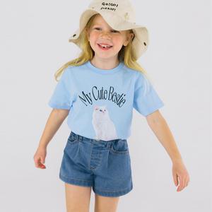 [아이러브제이] 나의 귀여운 친구 캣 반팔 티 JWUTO05