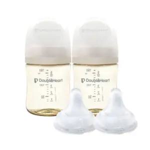 더블하트 모먼트 트윈팩 240ml(새벽그레이)+젖꼭지2P