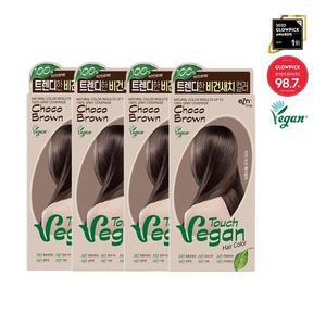 [동성제약] 이지엔 터치 비건 헤어컬러 초코 브라운(4개) /새치 염색약
