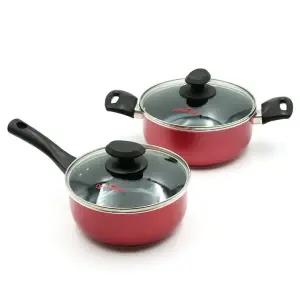 [퀸센스] IH 코코 냄비 2종 세트 세라믹 코팅 편수 양수 스텐 라면 가벼운 전골 인덕션 (18 20cm)