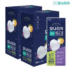 [모나리자] 스마일황사미세먼지마스크 끈조절 대형 (KF94)*60매입