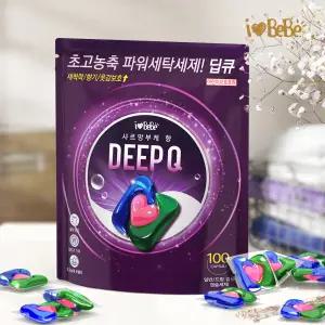 아이러브베베 딥큐 캡슐세제 샤르망부케 100개입 3in1/대용량/실내건조/드럼 일반 겸용