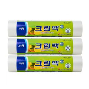 크린랩 위생 비닐 롤백 대형 30cmx40cm 200매 3개 (총600매)