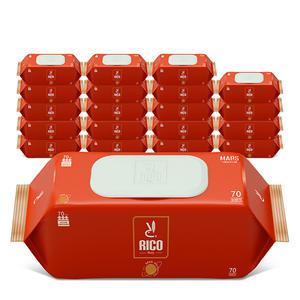 리꼬베이비 저자극 더플래닛 마스 골드 물티슈 70gsm 엠보싱, 캡형, 70매, 20개