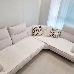 [효재] 내츄럴 광목 소파패드 3인용 사계절 자수 패드