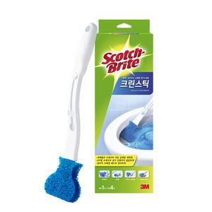 3M 변기 크린 스틱 수세미 변기솔 화장실 욕실 청소솔 핸들 1개 리필 4개 청소솔 세척솔