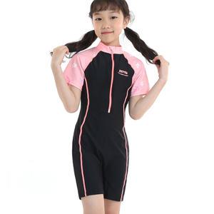 제테스 여아동 아동 올인원 집업 반팔 3부 수영복 CR Flowers AMAZING 5S2642