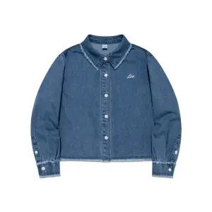 [롯데백화점]리키즈 키즈 데님 크롭 셔츠 인디고라이트 LK2501SH70IL