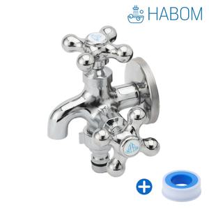 국산 두갈래 냉수 양갈래 수도꼭지 다용도 세탁실 세탁기 베란다 수도꼭지 막꼭지