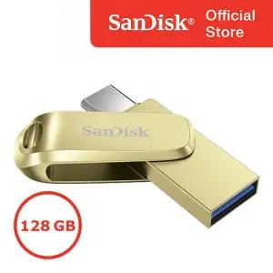 [샌디스크]USB 메모리 SDDDC4 울트라 듀얼 럭스 C타입 OTG 128GB 128기가 USB 3.2 Gen1 골드 무료배송