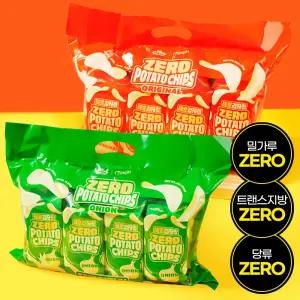 [추가할인] 제로 감자칩 오리지날/어니언 (35gx8봉) 감자과자 대용량 간식추천 사무실간식 글루텐