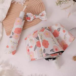 우산 양우산 UV차단 3단 꽃무늬 양산 암막 자동