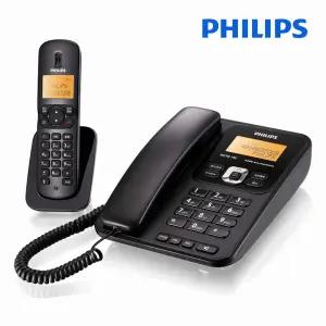 필립스 디지털 유무선 전화기 2.4GHz DCTG182+AA건전지20개