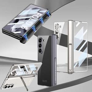 갤럭시 z폴드6 마그네틱 힌지 보호 거치대 360 전면 투명 강화유리 풀커버 지폴드 폴더 케이스