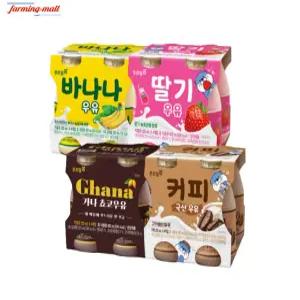 [보금푸드] 푸르밀 우유 225ml 4종 (4+4+4+4) 세트 / 바나나 가나초코 딸기 커피 (총16개)