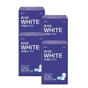 화이트 수퍼흡수 생리대 수퍼롱 드림핏 42cm 16매 X 4팩 오버나이트 생리대