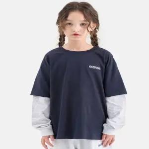 갤러리아 [아웃도어프로덕츠키즈]배색 레이어드 티셔츠OD253ILS09_DNY