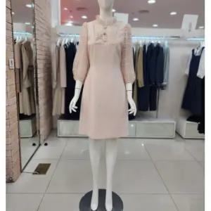 [모다아울렛][JJ JIGOTT][JJ지고트]스팽글 장식 메시 배색 원피스 GN8A0OP30_DG