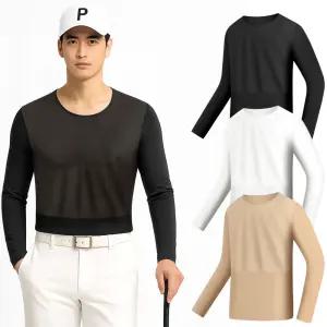 남성 골프이너웨어 냉감 쿨 긴팔 여름 매쉬 망사 티셔츠 남자 골프웨어 상의 골프복 베이스레이어 uv차단