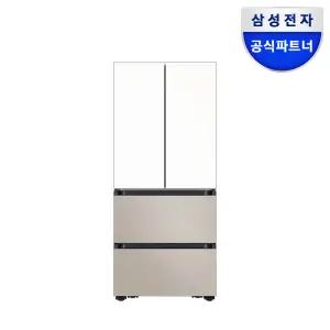 삼성전자 비스포크 AI 4도어 김치냉장고 키친핏 Max 420L RK70F42M2ZG 화이트/베이지