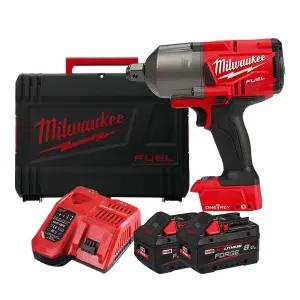 밀워키 M18 ONEFHIWF34-802X 충전 하이토크 임팩렌치 8.0Ah 포지 배터리 2개세트