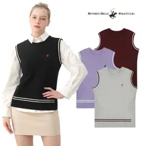 [비버리힐스폴로클럽]여성 더블라인 라운드 베스트 TK064