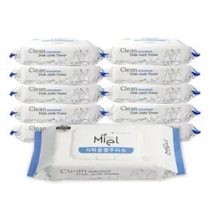 미엘 행주티슈 식탁용 청소전용 물티슈 80매 20팩 청소포