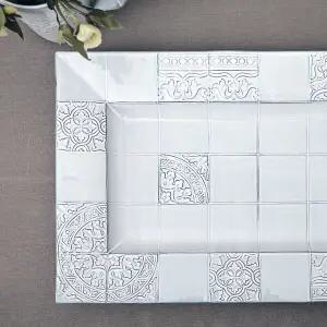 보르달로 핀헤이로 포르투갈 수입 빈티지 접시 루아노바 트레이플레이트 46.5cm