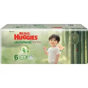 하기스 네이처밤부 팬티 6단계 남아 점보형 38매