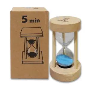 나무 모래시계 찜질방 사우나 타이머 모래 시계 5분