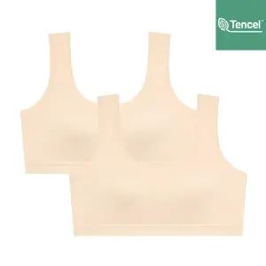 수아팜 [정상가 49800원] 주니어 3단계 순수 모달 스포츠 브라 2매 세트_스킨