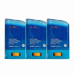AHC 내추럴 퍼펙션 더블 쉴드 선스틱 22g (SPF 50+) 파랑색 3개
