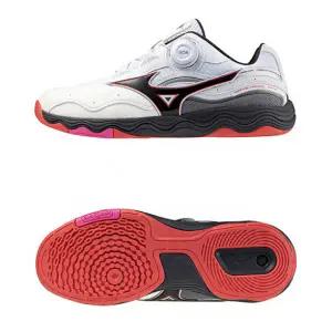 미즈노 탁구화 웨이브메달 SP5 (화이트x블랙x레드)
