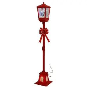 크리스마스 눈내리는 가로등 산타마을 전등 램프