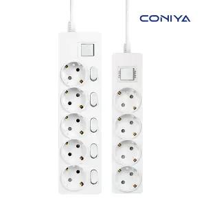코니야 과부하차단 국산 멀티탭 4구 1.5m 개별 통합 스위치