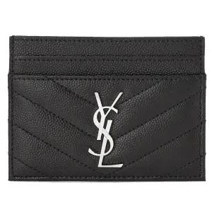 생로랑 카산드라 마틀라세 카드지갑 423291 BOW02 1000 블랙/은장