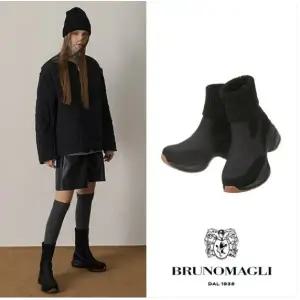[롯데백화점]브루노말리 (브루노말리) 누벅 스웨이드 니트부츠 BM019