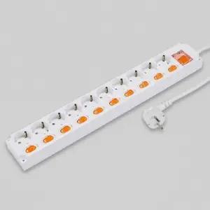 메인 개별스위치 멀티탭 콘센트 10구 2호 1.5M 16A KC