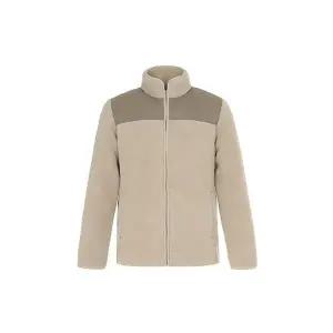 [하프클럽/BY파크랜드]라이트베이지 우븐배색 플리스 점퍼-AA2JJ406