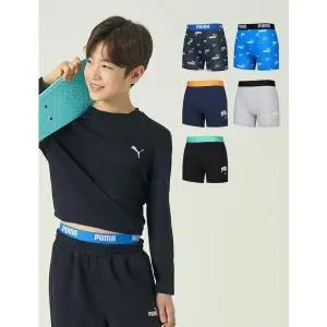 비밀특가 [푸마 바디웨어] 주니어 남아 액티브 코튼 드로즈 5종세트